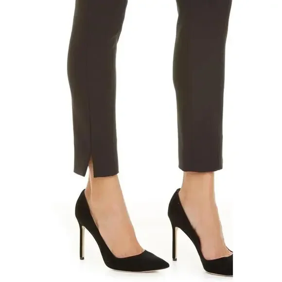 NWT Veronica Beard Ferdinand Bow Accent Skinny Pants - Black 16 High Rise